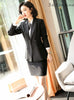 Formal Professional Uniform Designs Women Business Suits with 2 Piece Set Jackets and Skirt Ladies Office Work Wear Blazers Set