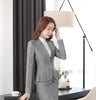 Formal Uniform Style Professional Business Women Blazers Jackets Female Work Wear Ladies Coat Tops Outwear Overcoat Elegant Grey