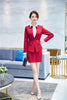 Formal Women Business Suits with Blazer and Skirt Elegant Red OL Styles Professional Ladies Office Work Wear Blazers Sets