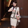 Formal Women Business Suits with2 Piece Set Skirt and Tops Professional Ladies Office Work Wear Blazers Set with Scarf Ol Styles