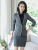 Formal Women Skirt Suits Grey Blazer and Jacket Sets Ladies Business Suits Work Wear Office Uniform Styles