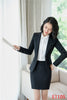 Formal Women Skirt Suits Grey Blazer and Jacket Sets Ladies Business Suits Work Wear Office Uniform Styles