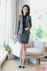 Formal Women Skirt Suits Grey Blazer and Jacket Sets Ladies Business Suits Work Wear Office Uniform Styles