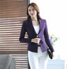 Formal Women Work Wear Blazers and Jackets Purple Elegant Slim Ladies Office Clothes Beauty Salon Uniform  Style