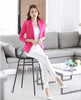 Formal Women Work Wear Blazers and Jackets Purple Elegant Slim Ladies Office Clothes Beauty Salon Uniform  Style