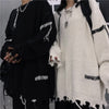 Frayed Distressed Broken Hole Sweater Women Autumn Winter Goth O-Neck Oversized Long Sleeve Pullover Knit Sweater Streetwear 90s