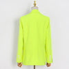 2023 Autumn Neon Yellow Blazers For Women Stylish High Street Casual Blazer Jackets