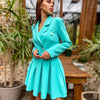 Women's British Style Suit Long Sleeve Double Breasted Short Blazer & Mini Pleated Skirt Two Piece Sets
