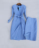 Spring and Autumn Suit Female Mid-length Was Thin Suit Jacket Trench Coat High Waist Suit Skirt
