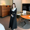 French Gentle Suit for Women 2023 Spring Korean Style Long Sleeve Coat Waist Slimming A- Line Skirt Elegant Two-Piece Set