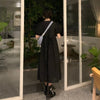 French Hepburn Style Black Maxi Long Autumn Dress Elegant Casual Loose Young  Women Summer Korean Japan Clothes Harajuku