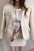 French retro beaded long-sleeved tweed cardigan jacket + high waist bag hip skirt suit women woman skirts