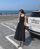 French style summer sleeveless beach dress for women 3926#