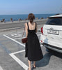 French style summer sleeveless beach dress for women 3926#