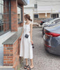 French style summer sleeveless beach dress for women 3926#