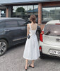 French style summer sleeveless beach dress for women 3926#