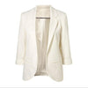 Front Notched Blazer 2022 autumn Women Formal Jackets Slim Fit Blazer white Ladies suits 11 colors Open Office Work size S-XXL