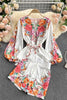 Full Garden Spring Collection 2022 Spring Explosive Set Two-piece Palace Style Puff Sleeve Shirt + Wide Leg Shorts