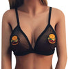 Funny Lovely Women Girl Crop Top Floral Embroidery Bralette Cute Ice Cr Rainbow Female Bra Strappy Triangle Unpadded Lingerie