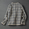 GACVGA 2023 Elegant Weave Plaid Women Blazer With Pocket And Lining Autumn Winter Causal Tweed Coat Office Ladies Suit Jacket