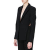 GALCAUR Back Patchwotk Metal Chain Women's Blazer Coat Lapel Collar Long Sleeve Hollow Out  For Female Causal Coat Fashiont Tide