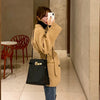 GALCAUR Korean Casual Blazers For Women Notched Collar Long Sleeve Sashes Solid Coats Female Autumn Clothing 2022 Style
