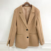 GALCAUR Korean Casual Blazers For Women Notched Collar Long Sleeve Sashes Solid Coats Female Autumn Clothing 2022 Style