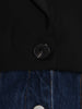 GALCAUR Patchwork Denim Blazer Coats For Female Lapel Collar Long Sleeve High Waist Slimming Women's Casual Coat Fashion
