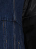GALCAUR Patchwork Denim Blazer Coats For Female Lapel Collar Long Sleeve High Waist Slimming Women's Casual Coat Fashion