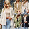GAOVOT Casual Small Suit For Women 2023 Ladies Autumn Solid Color Long Sleeve Single Button Professional Jacket