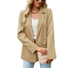 GAOVOT Casual Small Suit For Women 2023 Ladies Autumn Solid Color Long Sleeve Single Button Professional Jacket