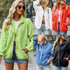 GAOVOT Sports Jacket For Women Winter Lapel Collar Long Sleeve Single Breasted All Match Versatile Casual Loose Top 2023 New