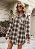GAOVOT Women’s Fall Retro Plaid Long Shirt Jacket 2023  Ladies Casual Lapel Collar Long Sleeve Single Breasted Cardigan Tops