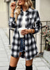 GAOVOT Women’s Fall Retro Plaid Long Shirt Jacket 2023  Ladies Casual Lapel Collar Long Sleeve Single Breasted Cardigan Tops