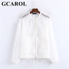 Women Summer Sunblock Clothing White Striped Sun-Proof Clothing Fashion Casual Zip Up Thin Jacket