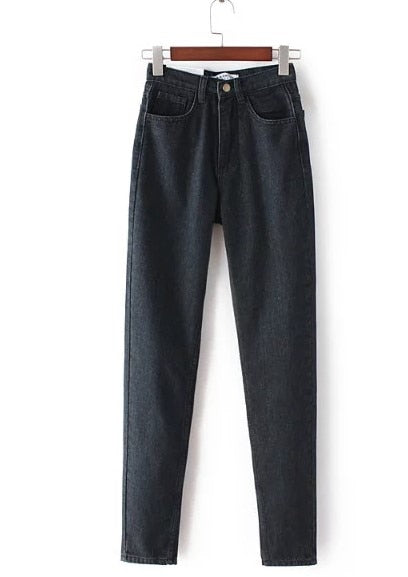 Euro Style Classic Women High Waist Denim Jeans Vintage Slim Mom Style Pencil Jeans High Quality Denim Pants For 4 Season