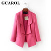 New Arrival Spring Autumn  Polka Dot Blazer Notched High Quality 3/4 Sleeve Ruffles Elegant Jacket Outwear For Ladies
