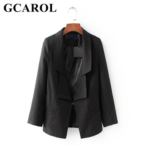 New Arrival Spring Autumn  Polka Dot Blazer Notched High Quality 3/4 Sleeve Ruffles Elegant Jacket Outwear For Ladies