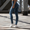 GENPRIOR High Waist Push Up Hip Denim Pants Women Elastic Fitness Slim Jeans Leggings Female Spring Fitness Long Casual Pants