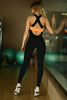 Sporting Bodysuit 2022 Elasticity Fitness Backless Jumpsuit Ladies Fashion Cross Bandage Slim Playsuit Women Macacao