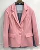 Women Blazer Jacket Denim Blazers Jackets Loose Striped Jacket Long Women Coat 2022 New Spring Patchwork Vintage Casual