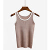 New Knitted Women Tank Top Euro Style Sleeveless T Shirt Fashion Casual Summer Vest Female Tee Shirt