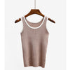 New Knitted Women Tank Top Euro Style Sleeveless T Shirt Fashion Casual Summer Vest Female Tee Shirt