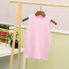 T Shirt Women 2022 Summer Tank Tops Solid High Quality Knitted Elastic Base Sleeveless Vest Helter Tee Shirt Femme