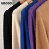 GIGOGOU  Mink Cashmere Bodycon Dresses For Women Long Knit Sweater Dress Korean  Winter Thick Warm Maxi Midi Dress