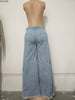 GL Winter Denim elastic Pants Women Retro Ripped Jeans Wide Leg Trousers Irregular Hole Casual Bell-Bottoms Pant Female Z060
