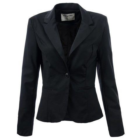 2022 New Spring Slim Women Blazer Coat Casual Women Jacket Long Sleeve One Button Suit Ladies Blazers Work Wear 1377