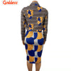 GODDESS 2023 Spring Women's Printed Short Suit Jacket + Temperament Package Hip Sexy Skirt 2-piece Casual Office Suit