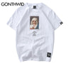 GONTHWID 2023 Men's Virgin Mary Printed Short Sleeve T Shirts Summer Casual Cotton Hip Hopo Tops Tees Streetwear Tshirts