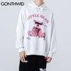 GONTHWID Blindfolded Toy Bear Print Hooded Sweatshirts Streetwear Hip Hop Men Casual Harajuku Hoodies Pullover Tops Male
